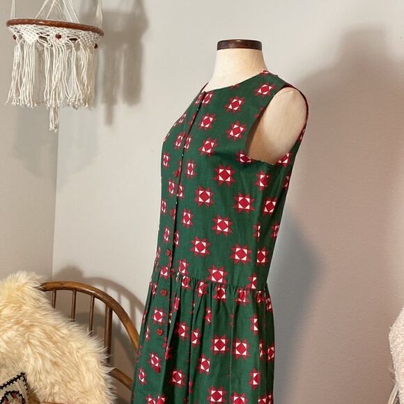 Modest Handmade quilt inspired midi dress - Picture 3 of 6